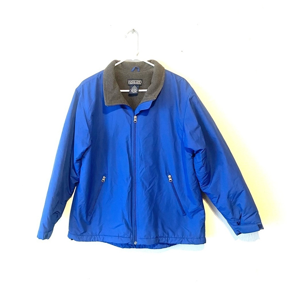 Land's End Polartec Full Zip Jacket Fleece‎ Lined Coat Zip Pockets M 10/12